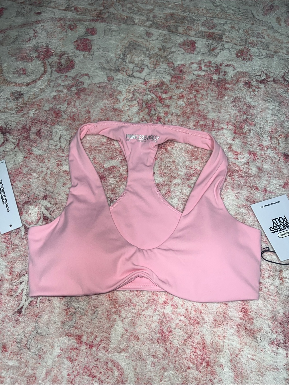 NWT Princess Polly Light Pink Racerback Sports Bralette